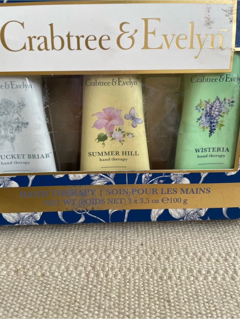 Crabtree & Evelyn Hand Therapy 3-Pack – Nantucket Briar, Summer Hill & Wisteria